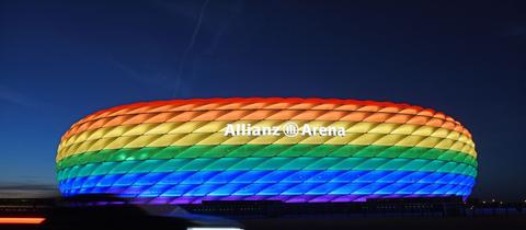 Während des EM-Spiels gegen Ungarn wird das Stadion in München nicht in den Regenbogen-Farben leuchten.