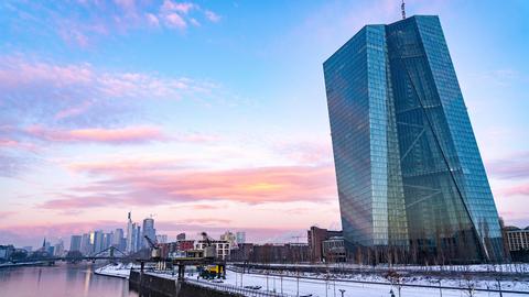 Das Gebäude der Europäischen Zentralbank (EZB) in Frankfurt.