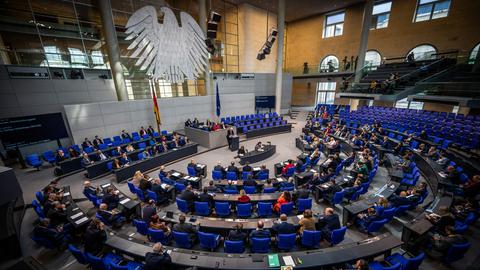 Eine Sitzung im Bundestag