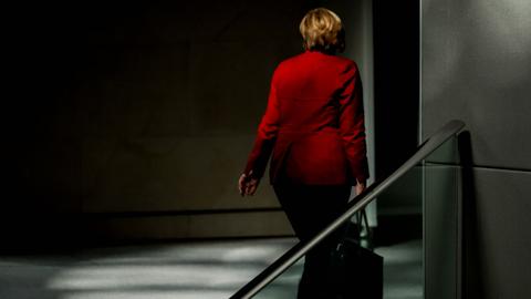 Angela Merkel im Bundestag. (EPA)