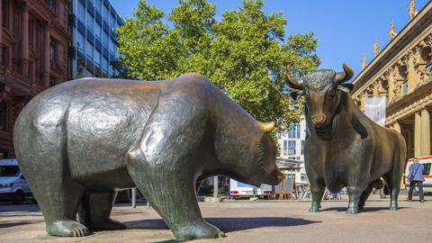Bulle und Bär vor der Frankfurter Börse (picture alliance / robertharding)