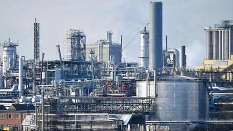 Chemieanlagen auf dem Werksgelände von BASF in Ludwigshafen (dpa)