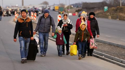 Ukrainische Flüchtlinge in Polen (dpa)