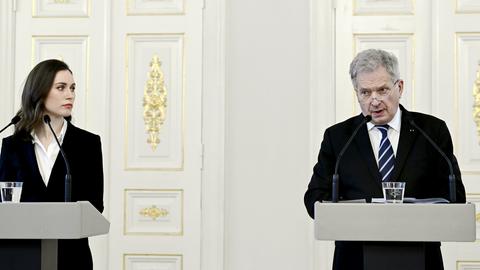 Sanna Marin und Sauli Niinistö (dpa)