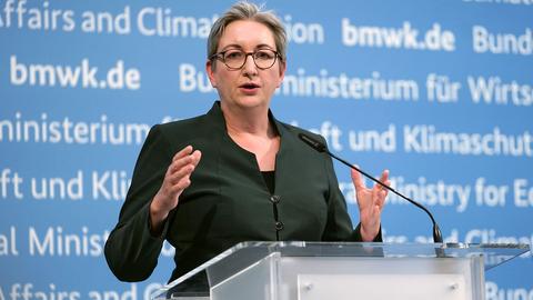 Klara Geywitz während einer Pressekonferenz des Bundeswirtschaftsministeriums (dpa)