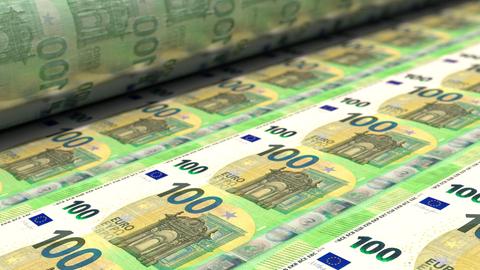 100 Euro-Scheine werden gedruckt (picture alliance / Zoonar)