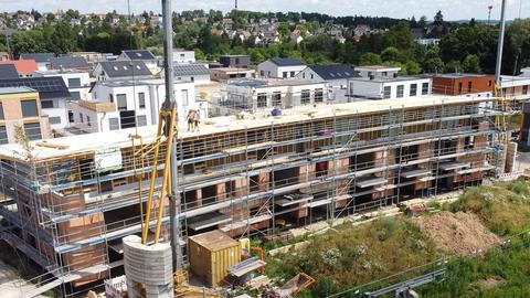 Die Baustelle eines Mehrfamilienhauses (dpa)