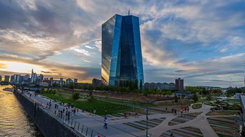 Der EZB-Tower in Frankfurt/Main. (dpa)