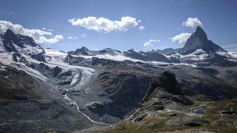 Der Theodulgletscher am Matterhorn im August 2020  (AFP)
