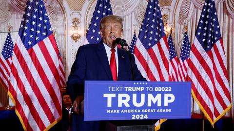 Donald Trump in seinem Anwesen in Mar-a-Lago im US-Bundesstaat Florida. (REUTERS)