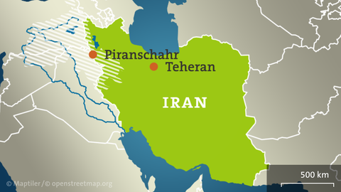 Karte: Piranschahr im Iran ()