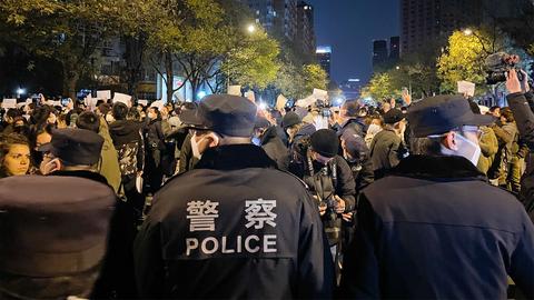 Proteste in Beijing, China (picture alliance/dpa/TASS)