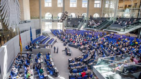 Der Plenarsaal des Deutschen Bundestags. (dpa)