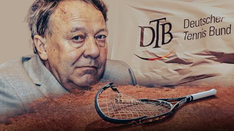Dirk Hordorff, DTB, kaputter Tennisschläger, Collage  ()