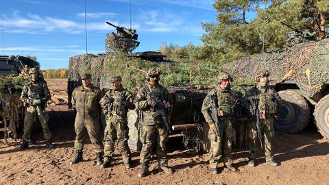 Deutsche Soldaten in Gaiziunai (Litauen).