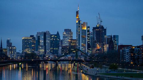 Blick auf die Bankentürme in Frankfurt am Main