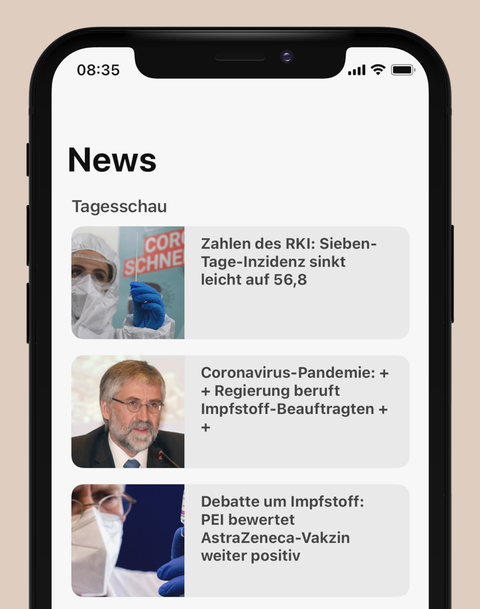 Der Bereich "Nachrichten" in den neuen Radio-Apps