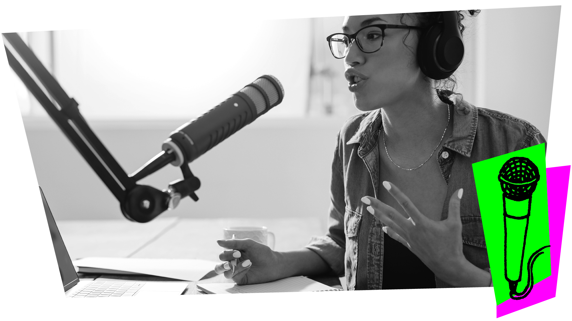 Grafik für das Abrufangebot "Podcasts für den Schulunterricht"