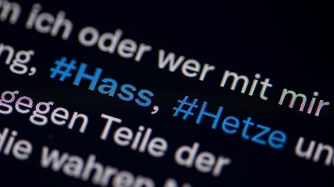 Hashtags Hass und Hetze