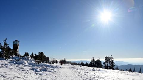 Schneebedeckter Boden im Schwarzwald.