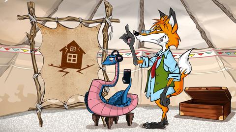 Fuchs Fox und Schlange Polly im Wunderwigwam