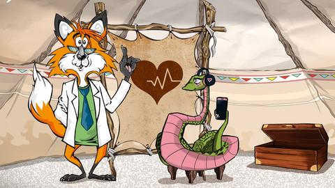 Fuchs Fox und Schlange Polly im Wunderwigwam