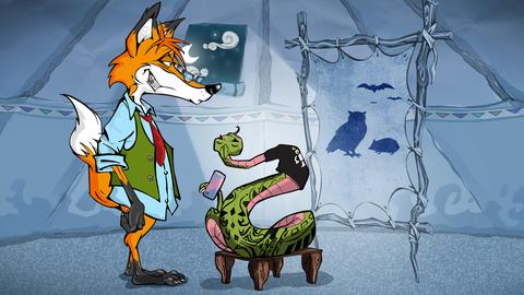 Fuchs Fox und Schlange Polly im Wunderwigwam