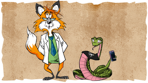 Fox Schlaufuchs und Polly Plapperschlange