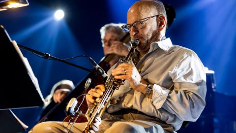 53. Deutsches Jazzfestival Frankfurt 2022 – QUEST: David Liebman, Saxofon; Richie Beirach, Piano; Ron McClure, Bass; Billy Hart, Drums.