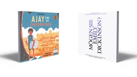 "Mögen Sie Emily Dickinson?" von Kai Grehn und "Ajay und die Tintenhelden" von Varsha Shah sind die Hörbücher des Jahres 2023 der hr2-Hörbuchbestenliste.