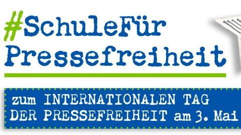 Logo #SchuleFürPressefreiheit