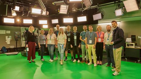 hr-Medientag für hessische Lehrerinnen und Lehrer im Funkhaus Frankfurt - Workshop "Das Wetter in der ARD – ein Blick hinter die Kulissen".