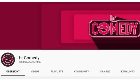 Bildschirmfoto der Startseite des Kanals hr Comedy bei YouTube.
