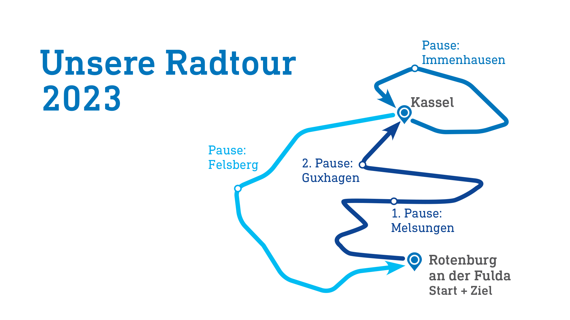 Streckenkarte hr-Radtour 2023