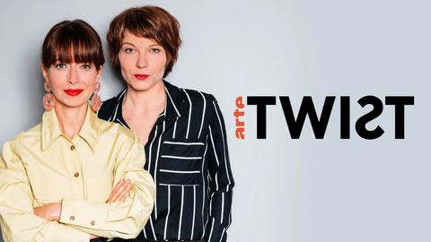 Foto zweier Frauen, die in die Kamera schauen. Daneben Schriftzug "arte TWIST"