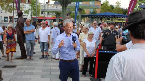 Andreas Hieke  auf der Hessenschau-Sommertour. 