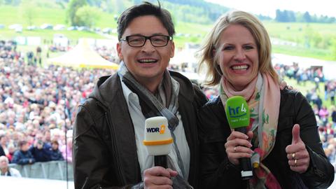 Stefan Verhasselt (WDR4) und Britta Lohmann (hr4)