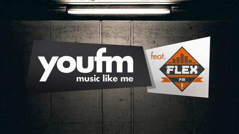 Logo der Show "YOU FM featuring FLEX FM".